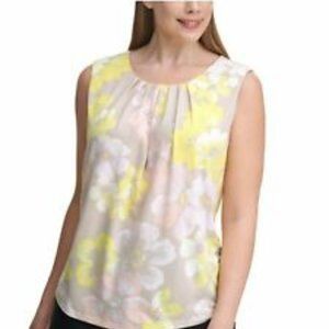 NWT Calvin Klein sleeveless floral top